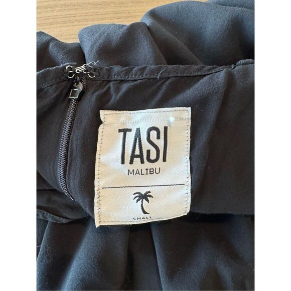 Tasi Malibu Erin Boho Embroidered Black Romper Size Small Festival Vacation - Picture 7 of 7